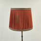 STEHLAMPE MESSING Vintage Mid Century Dreifuß Plissee Lampe 60er 70er Retro