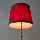 STEHLAMPE MESSING Vintage Mid Century Dreifuß Plissee Lampe 60er 70er Retro