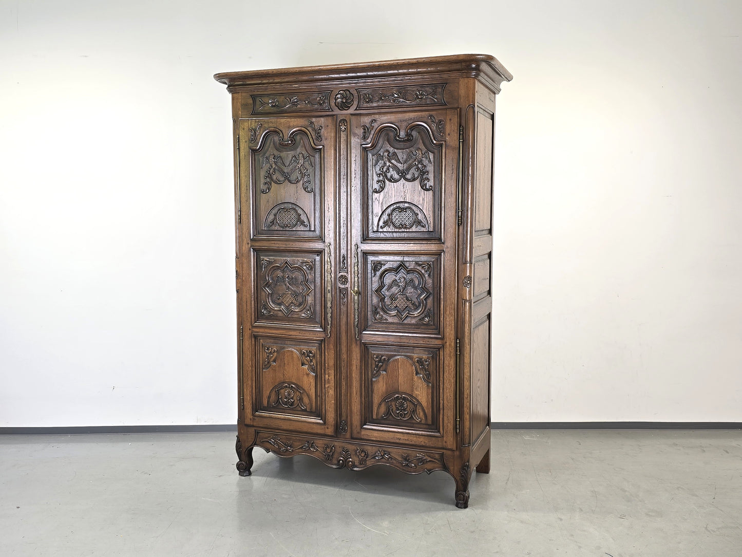 ARMOIRE SCHRANK Eiche Massiv Antik Stil Barock Louis XV Jean Aick