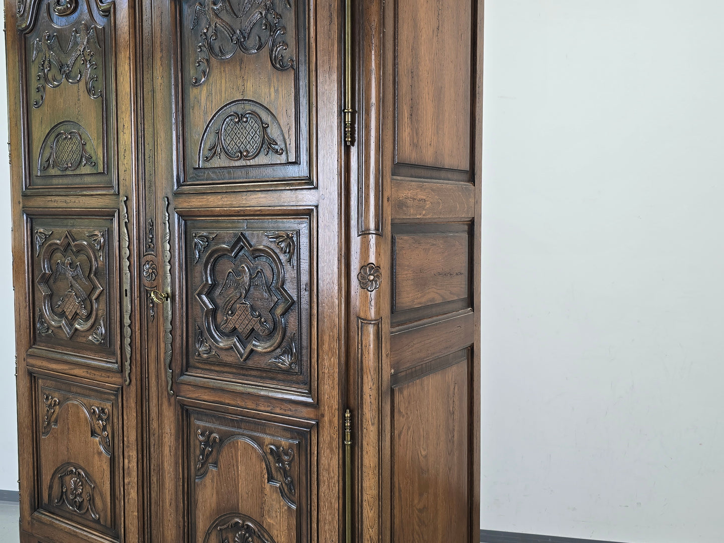 ARMOIRE SCHRANK Eiche Massiv Antik Stil Barock Louis XV Jean Aick