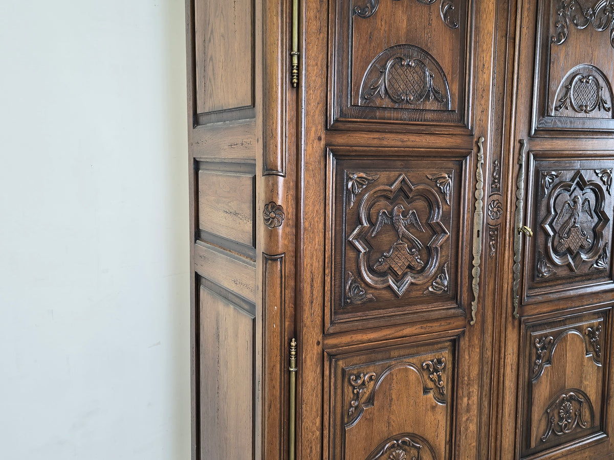 ARMOIRE SCHRANK Eiche Massiv Antik Stil Barock Louis XV Jean Aick