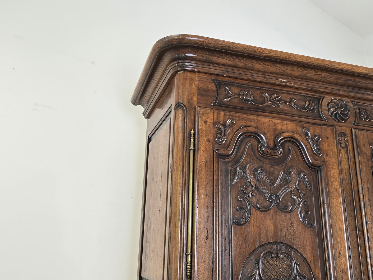 ARMOIRE SCHRANK Eiche Massiv Antik Stil Barock Louis XV Jean Aick