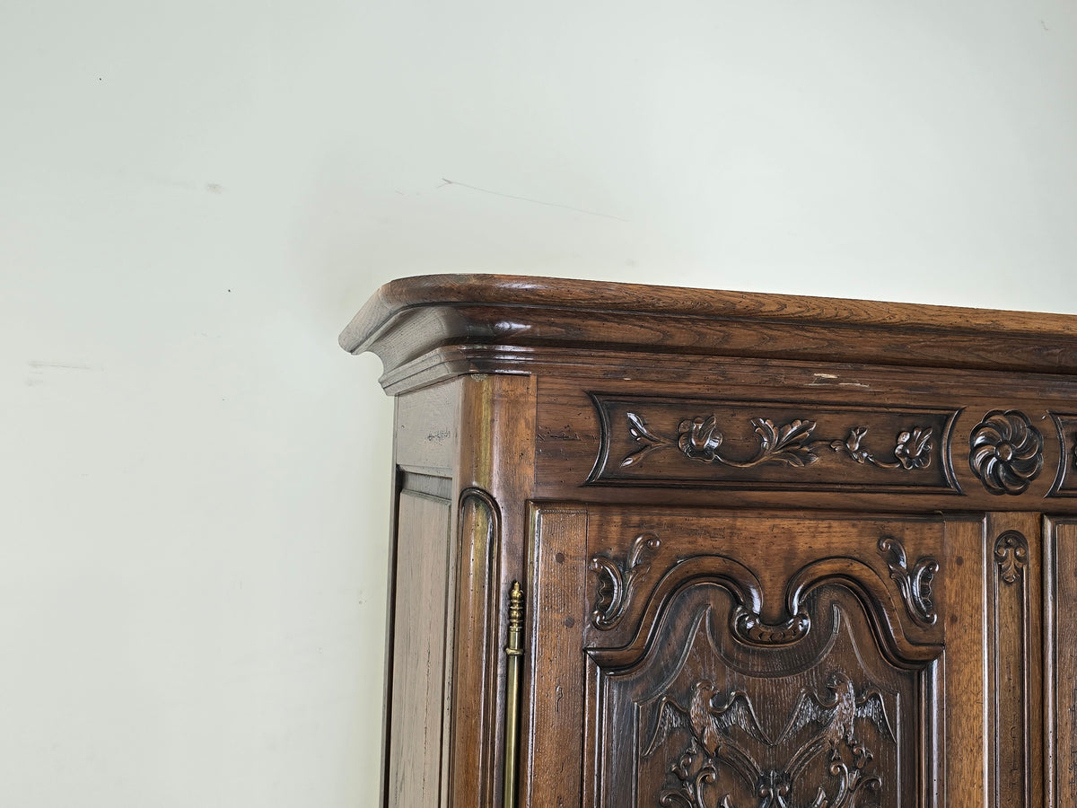 ARMOIRE SCHRANK Eiche Massiv Antik Stil Barock Louis XV Jean Aick