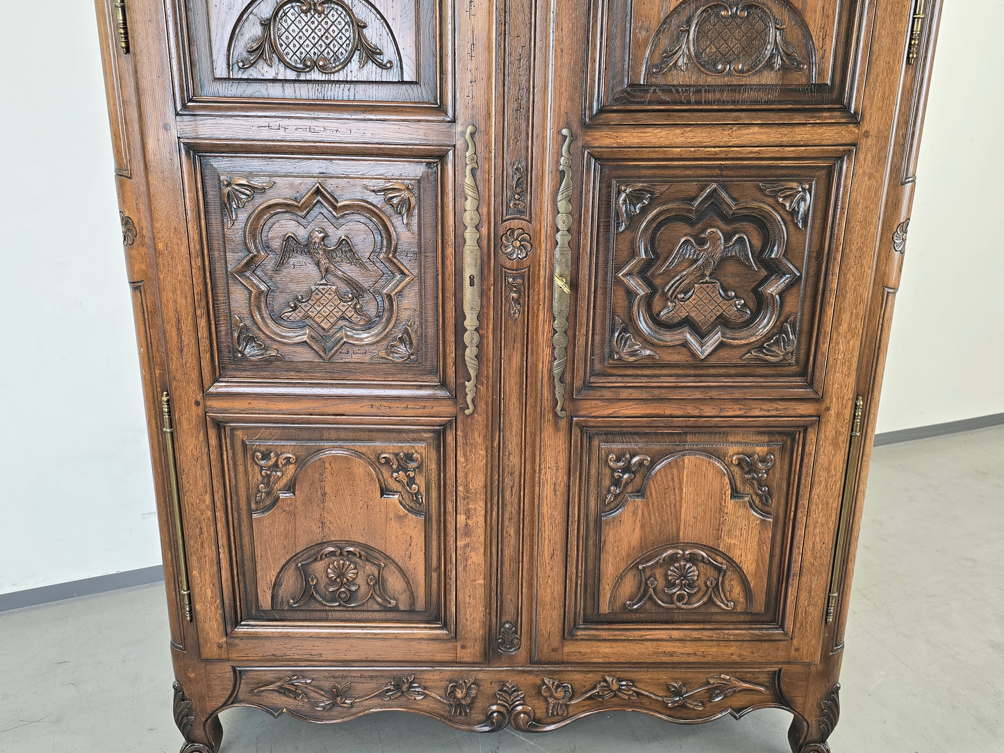 ARMOIRE SCHRANK Eiche Massiv Antik Stil Barock Louis XV Jean Aick