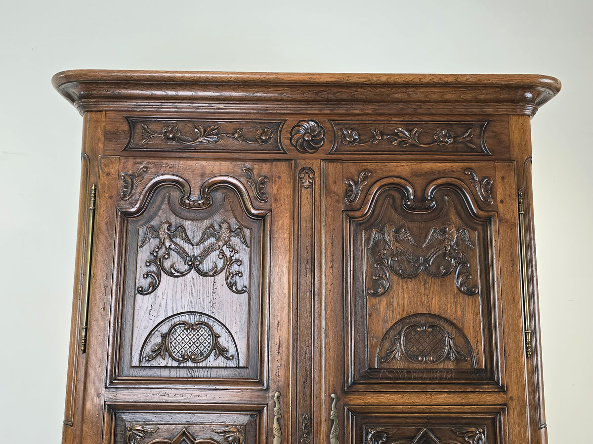 ARMOIRE SCHRANK Eiche Massiv Antik Stil Barock Louis XV Jean Aick