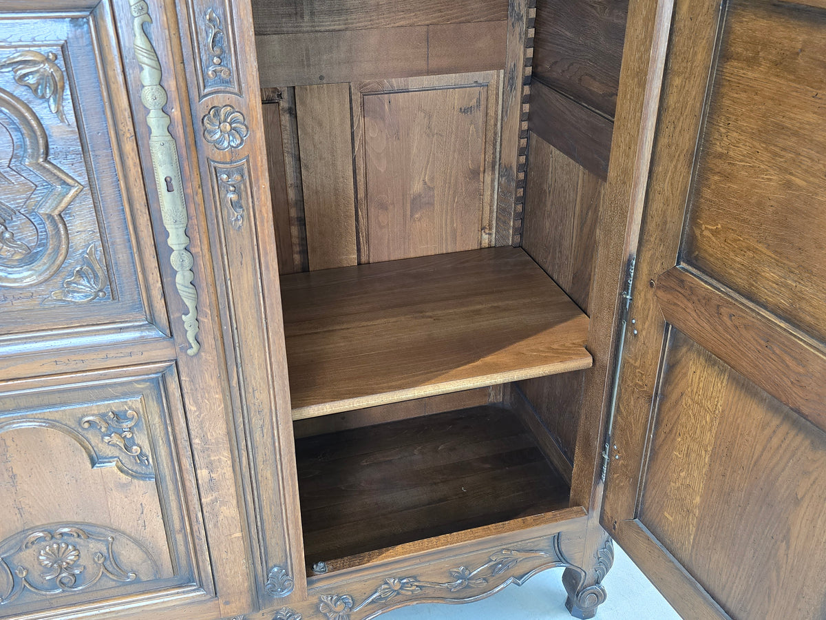 ARMOIRE SCHRANK Eiche Massiv Antik Stil Barock Louis XV Jean Aick