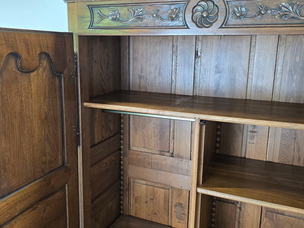 ARMOIRE SCHRANK Eiche Massiv Antik Stil Barock Louis XV Jean Aick