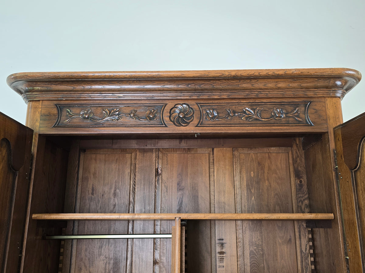 ARMOIRE SCHRANK Eiche Massiv Antik Stil Barock Louis XV Jean Aick