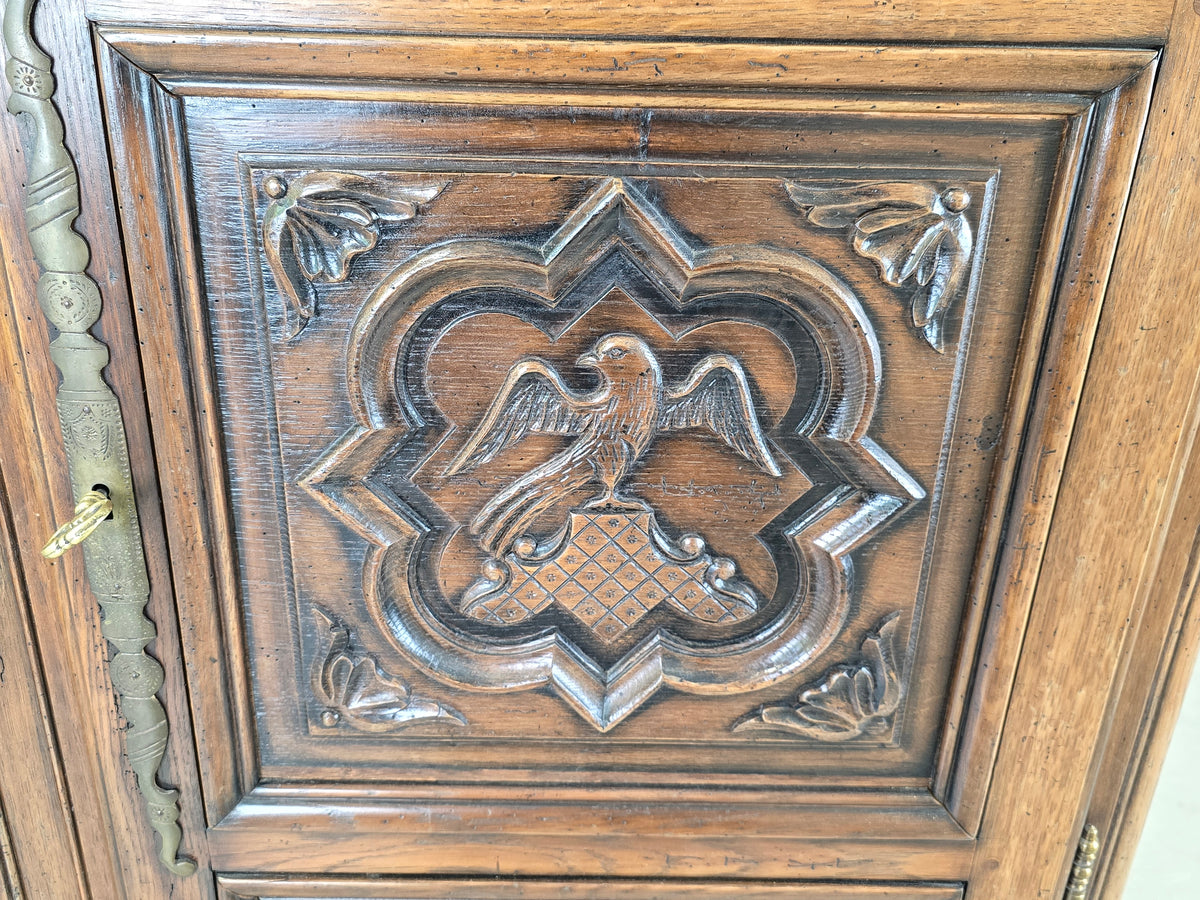 ARMOIRE SCHRANK Eiche Massiv Antik Stil Barock Louis XV Jean Aick