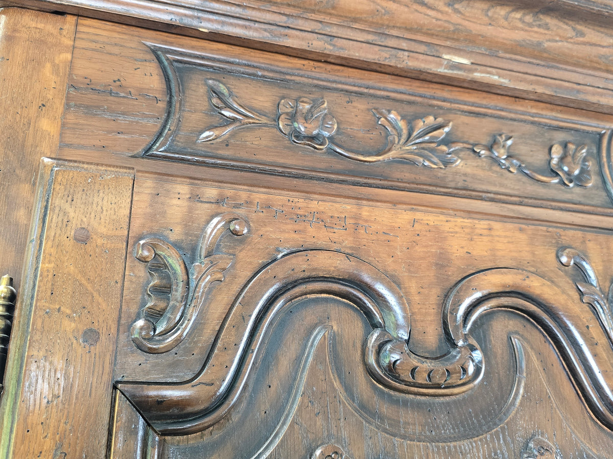 ARMOIRE SCHRANK Eiche Massiv Antik Stil Barock Louis XV Jean Aick