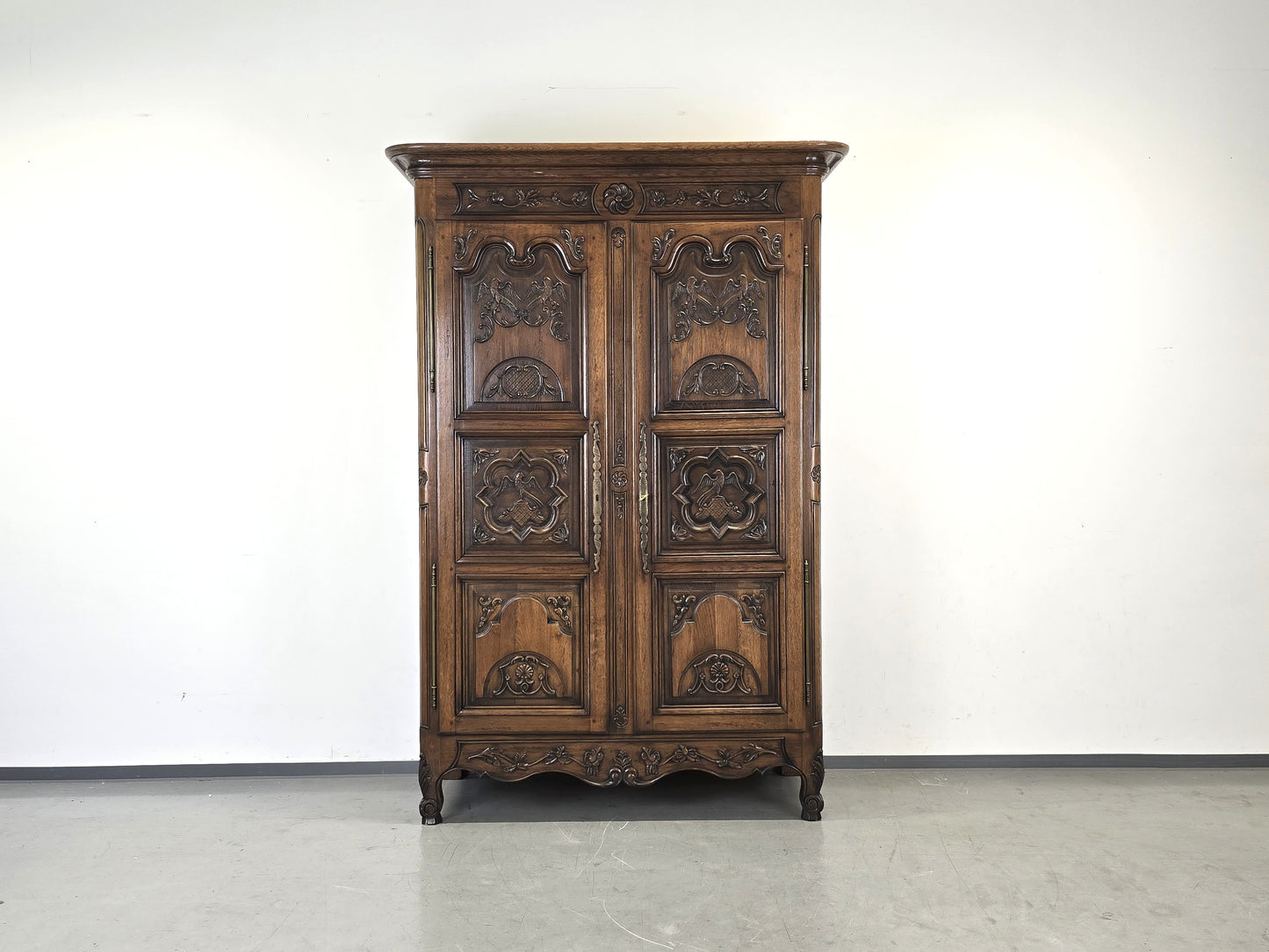 ARMOIRE SCHRANK Eiche Massiv Antik Stil Barock Louis XV Jean Aick