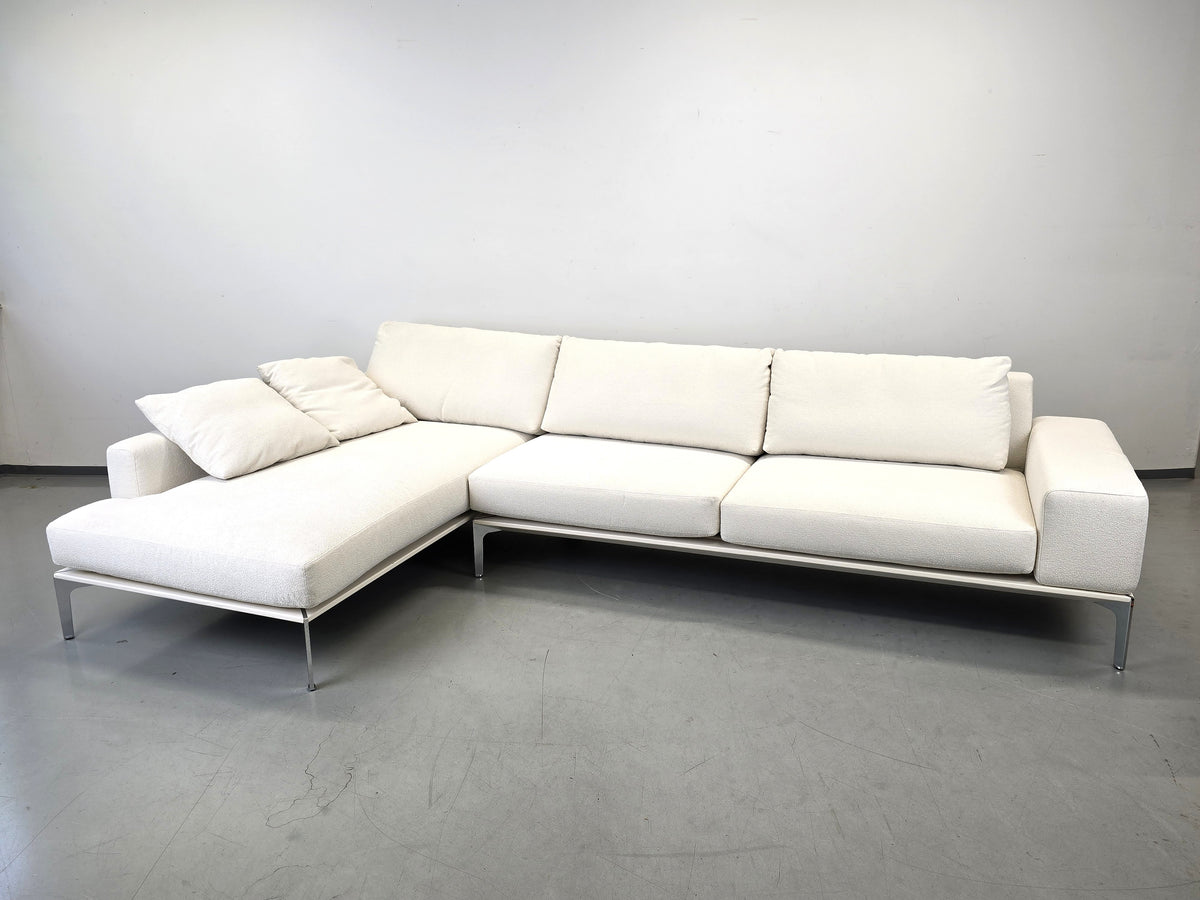 BW SOFA Ecksofa Bielefelder Werkstätten Design Couch Bouclé weiß creme