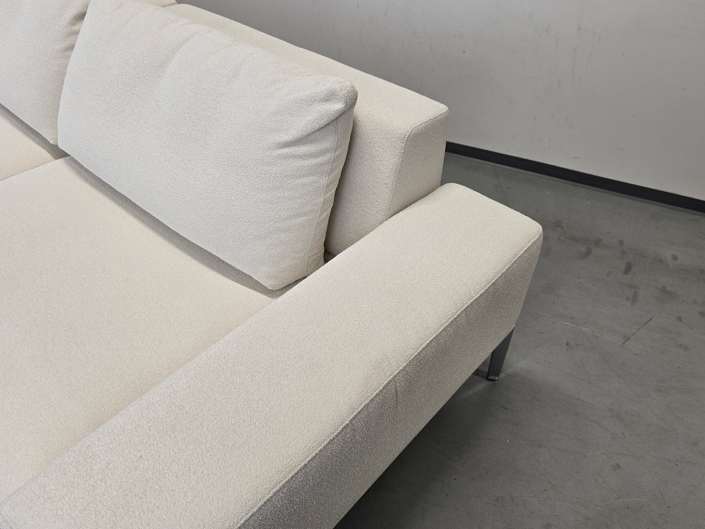 BW SOFA Ecksofa Bielefelder Werkstätten Design Couch Bouclé weiß creme