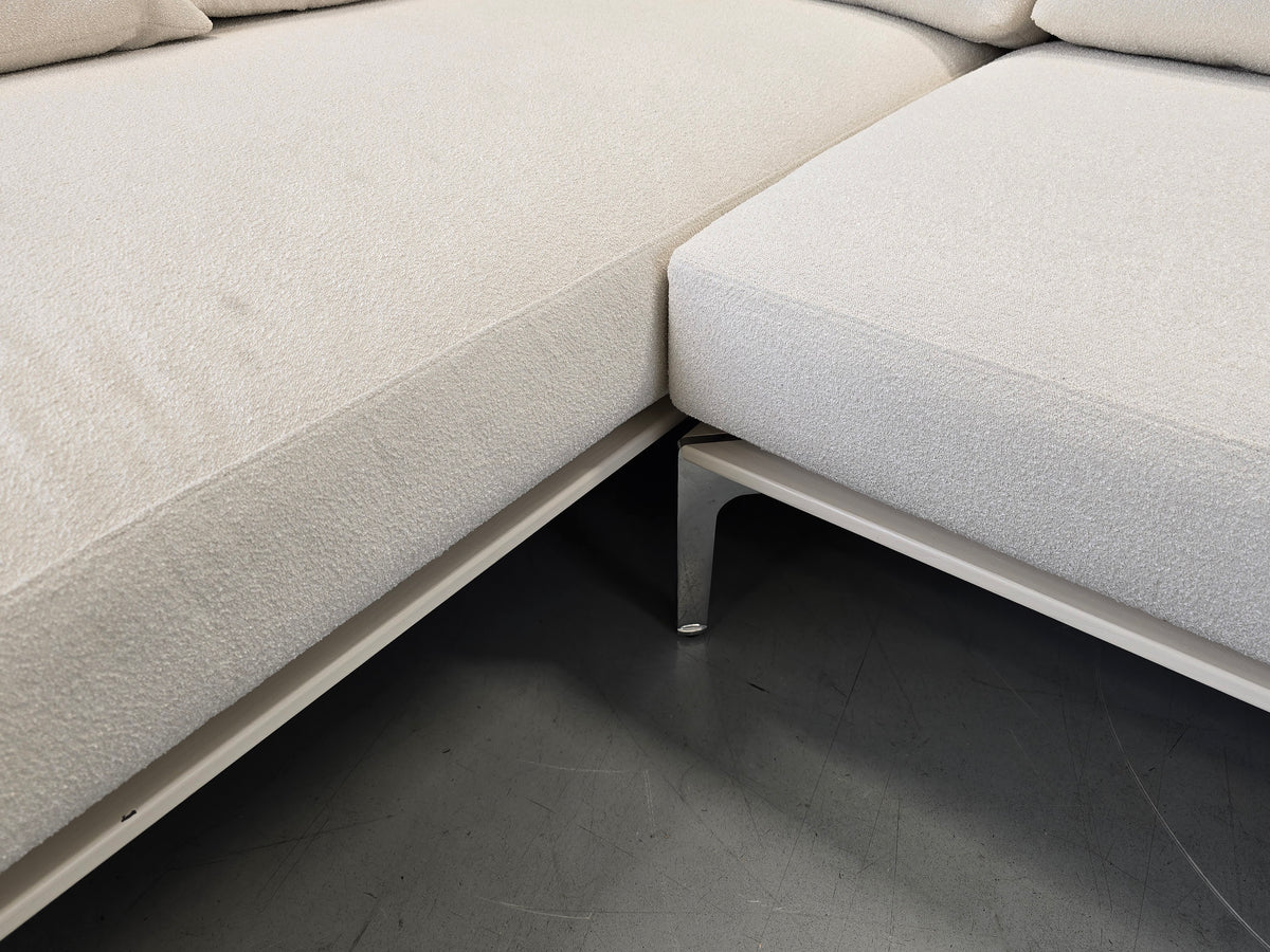 BW SOFA Ecksofa Bielefelder Werkstätten Design Couch Bouclé weiß creme