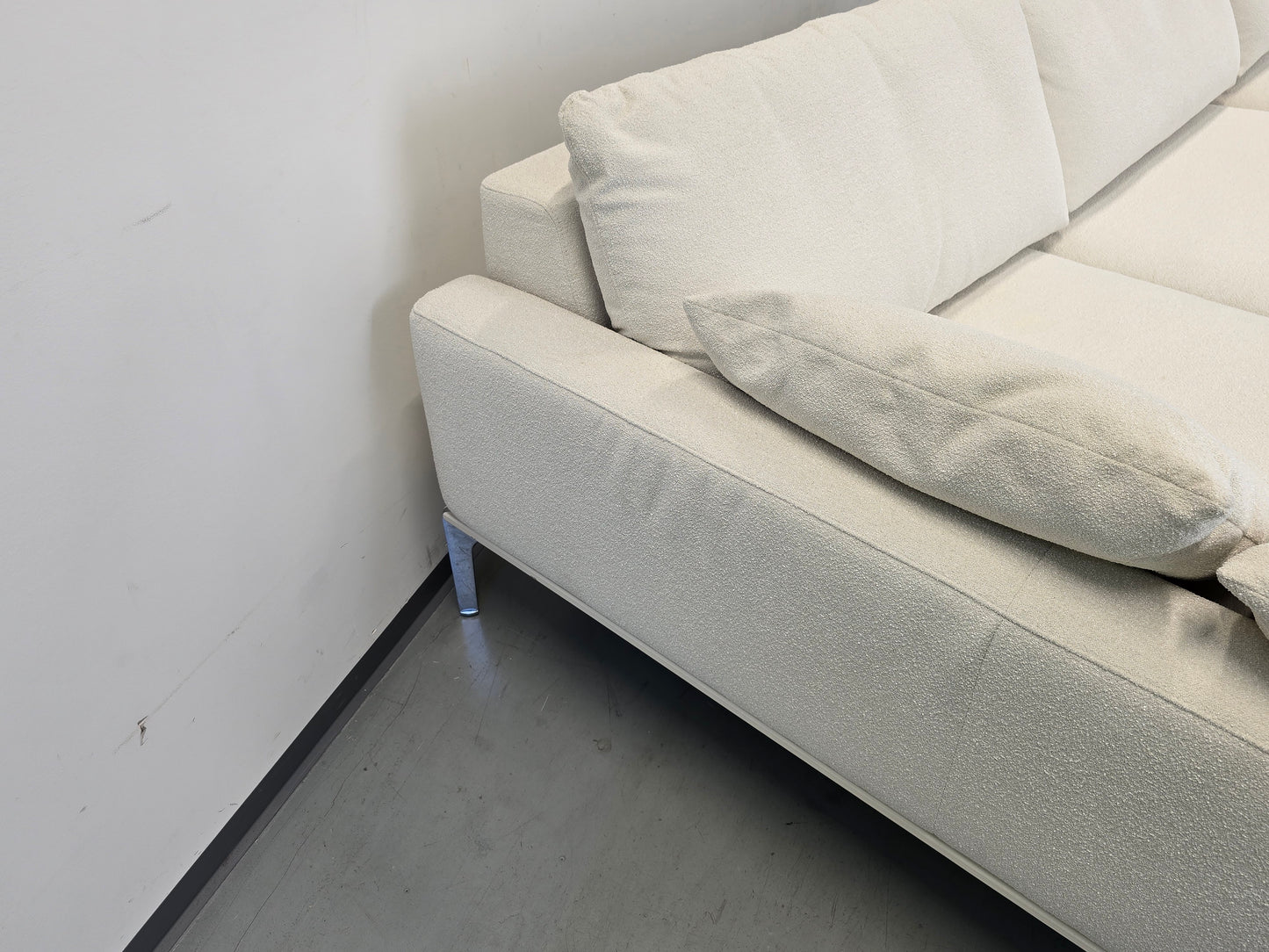 BW SOFA Ecksofa Bielefelder Werkstätten Design Couch Bouclé weiß creme