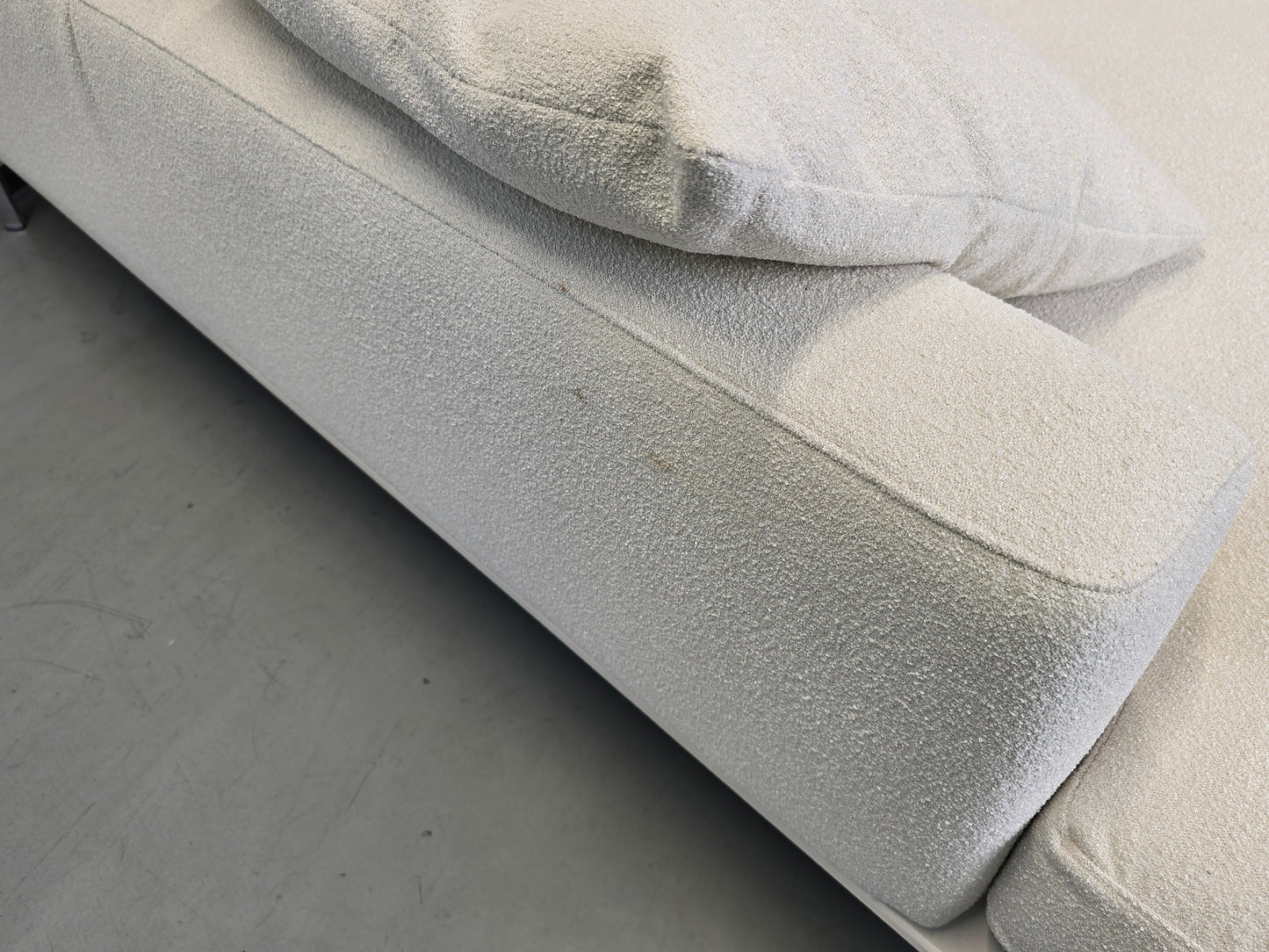 BW SOFA Ecksofa Bielefelder Werkstätten Design Couch Bouclé weiß creme