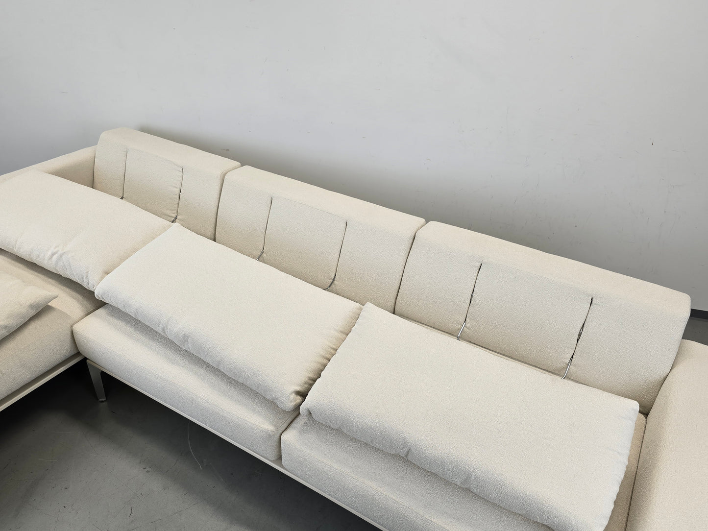 BW SOFA Ecksofa Bielefelder Werkstätten Design Couch Bouclé weiß creme