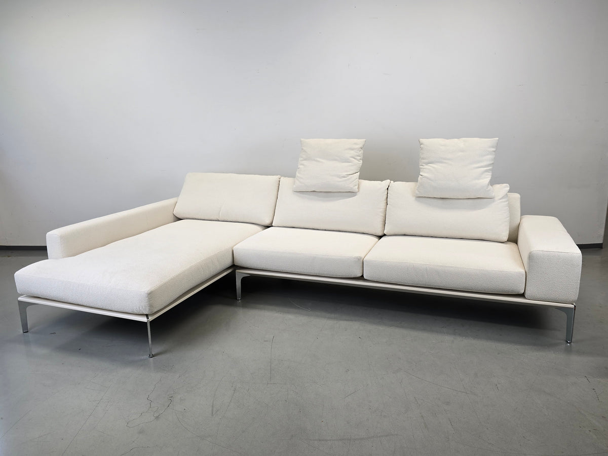 BW SOFA Ecksofa Bielefelder Werkstätten Design Couch Bouclé weiß creme