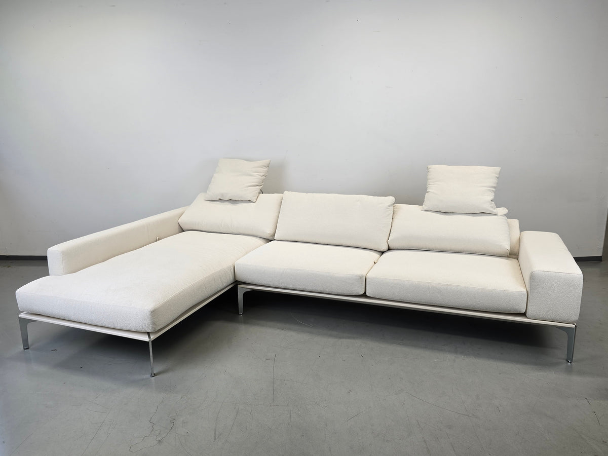 BW SOFA Ecksofa Bielefelder Werkstätten Design Couch Bouclé weiß creme