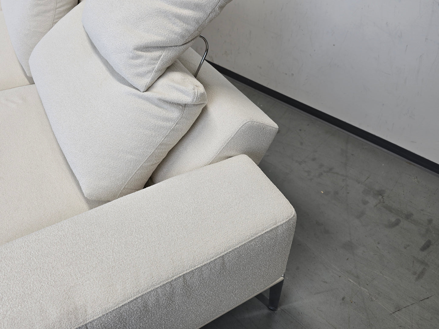 BW SOFA Ecksofa Bielefelder Werkstätten Design Couch Bouclé weiß creme