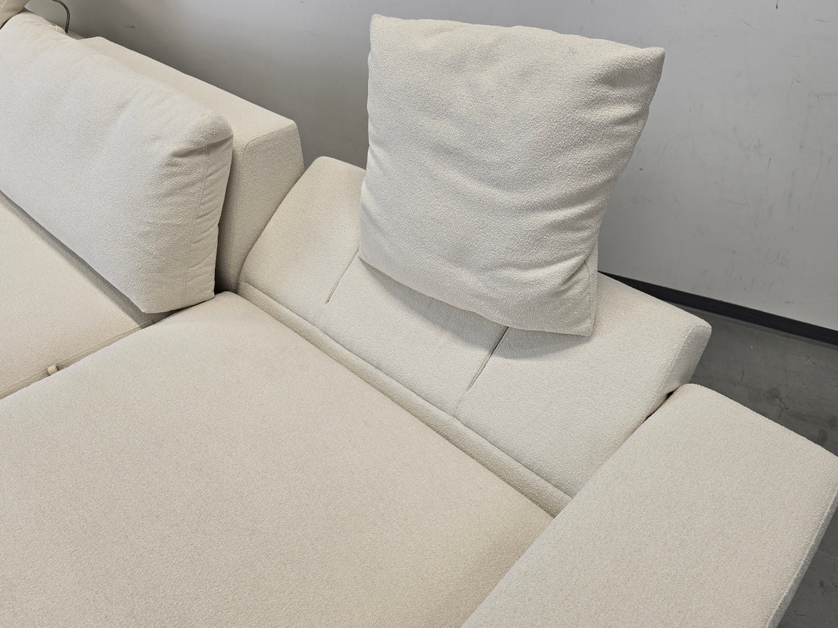 BW SOFA Ecksofa Bielefelder Werkstätten Design Couch Bouclé weiß creme