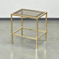 MESSING BEISTELLTISCH Rauchglas Vintage 70s Beistelltisch Design