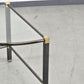 BEISTELLTISCH VINTAGE Ecktisch Rauchglas Messing Design 70er Blumentisch