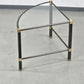 BEISTELLTISCH VINTAGE Ecktisch Rauchglas Messing Design 70er Blumentisch
