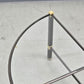 BEISTELLTISCH VINTAGE Ecktisch Rauchglas Messing Design 70er Blumentisch