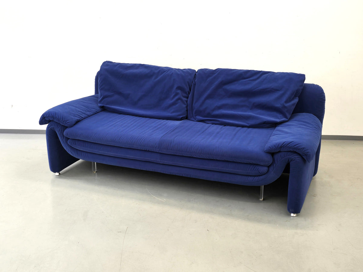 VINTAGE DESIGNER SOFA Blau Coch Cassina Stil Schlafsofa Italy