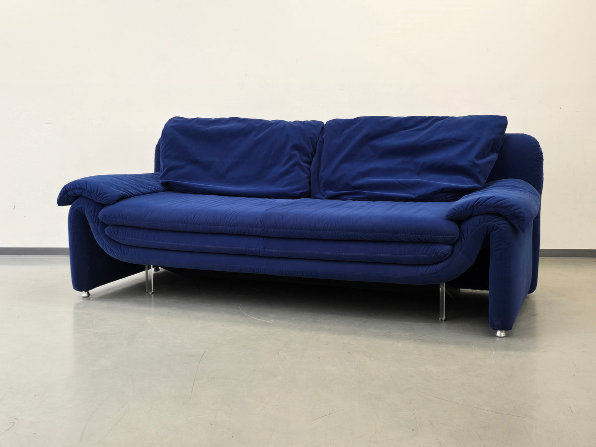 VINTAGE DESIGNER SOFA Blau Coch Cassina Stil Schlafsofa Italy