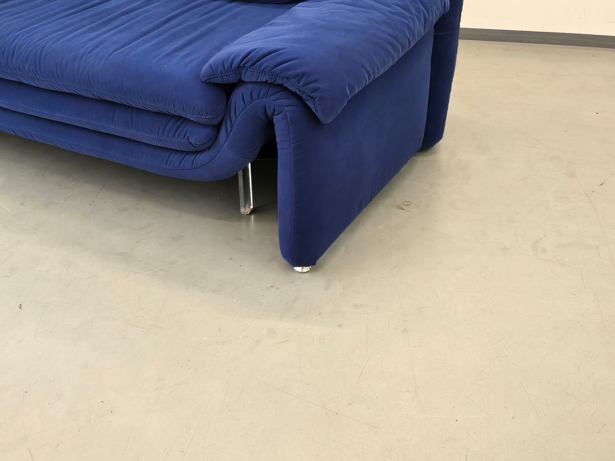 VINTAGE DESIGNER SOFA Blau Coch Cassina Stil Schlafsofa Italy