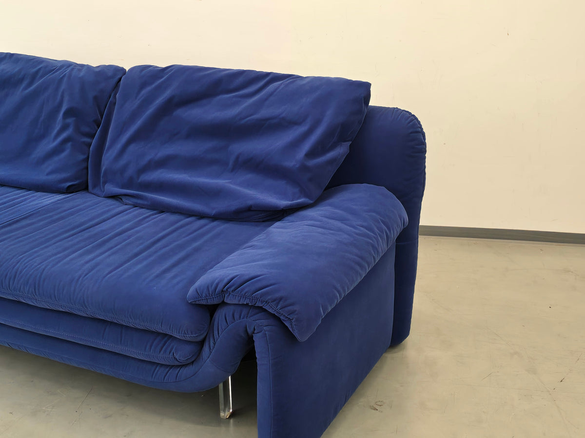 VINTAGE DESIGNER SOFA Blau Coch Cassina Stil Schlafsofa Italy