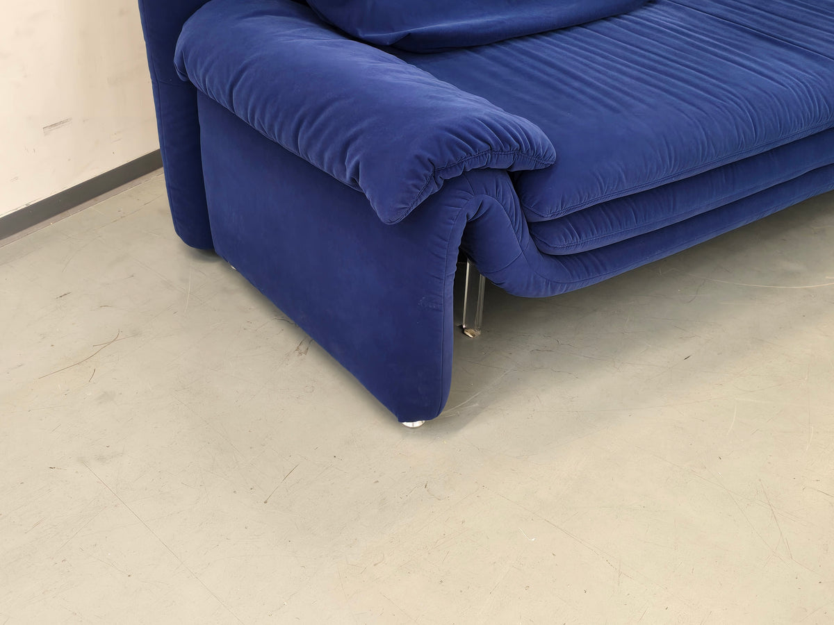 VINTAGE DESIGNER SOFA Blau Coch Cassina Stil Schlafsofa Italy