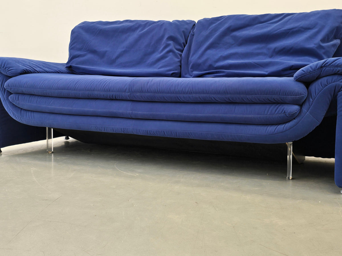 VINTAGE DESIGNER SOFA Blau Coch Cassina Stil Schlafsofa Italy
