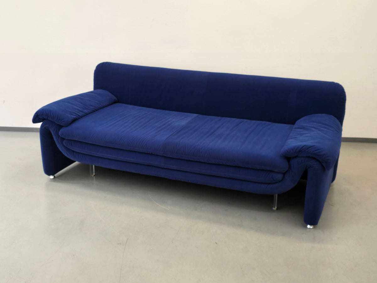 VINTAGE DESIGNER SOFA Blau Coch Cassina Stil Schlafsofa Italy
