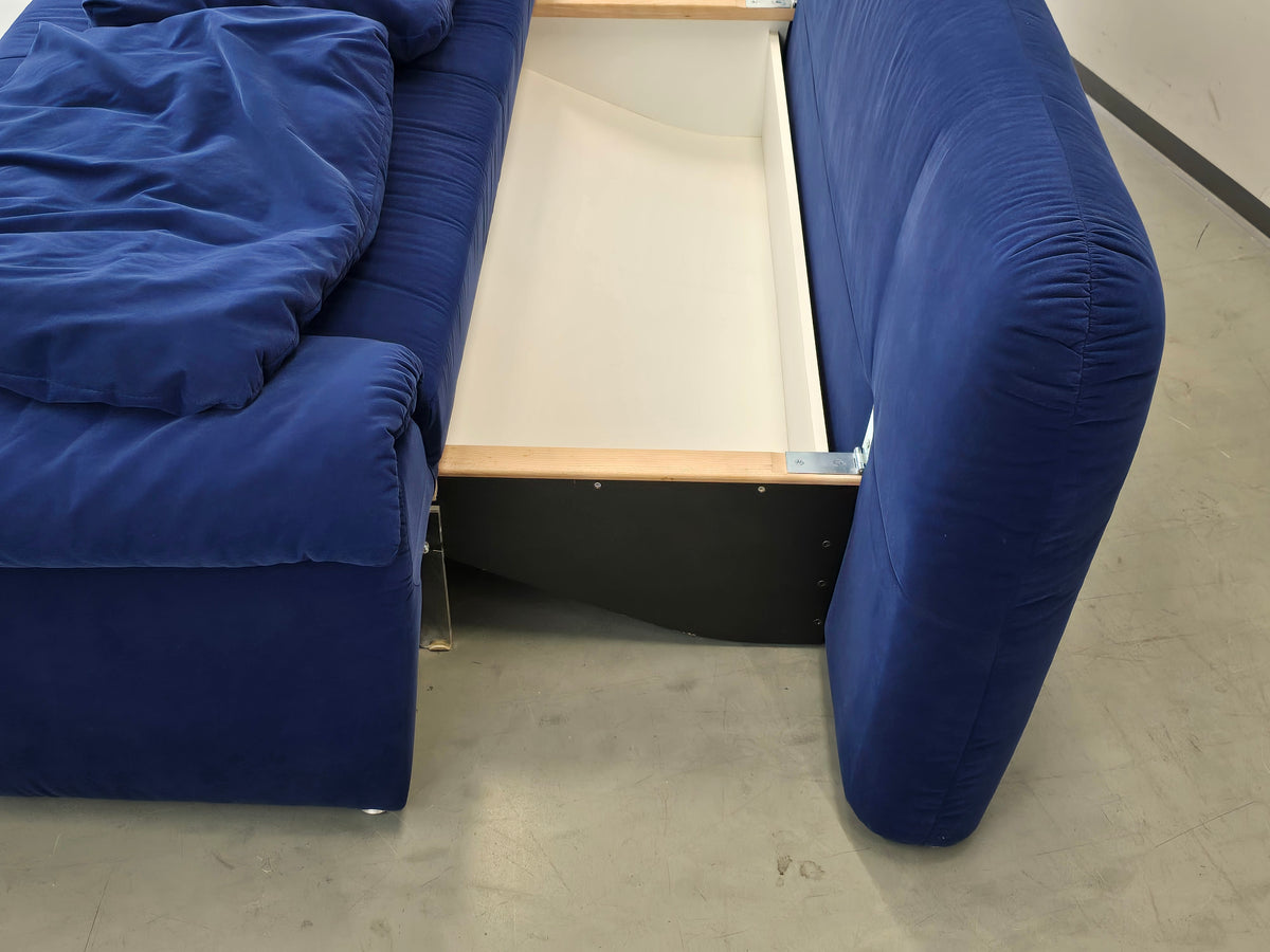 VINTAGE DESIGNER SOFA Blau Coch Cassina Stil Schlafsofa Italy