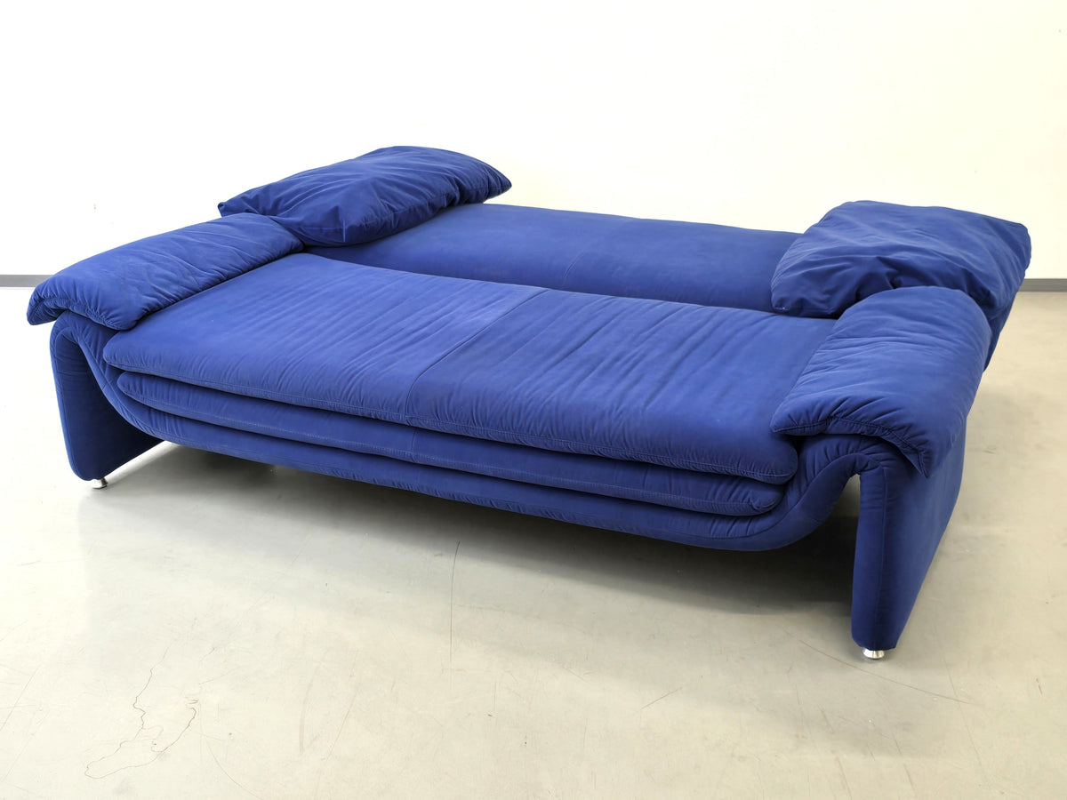 VINTAGE DESIGNER SOFA Blau Coch Cassina Stil Schlafsofa Italy