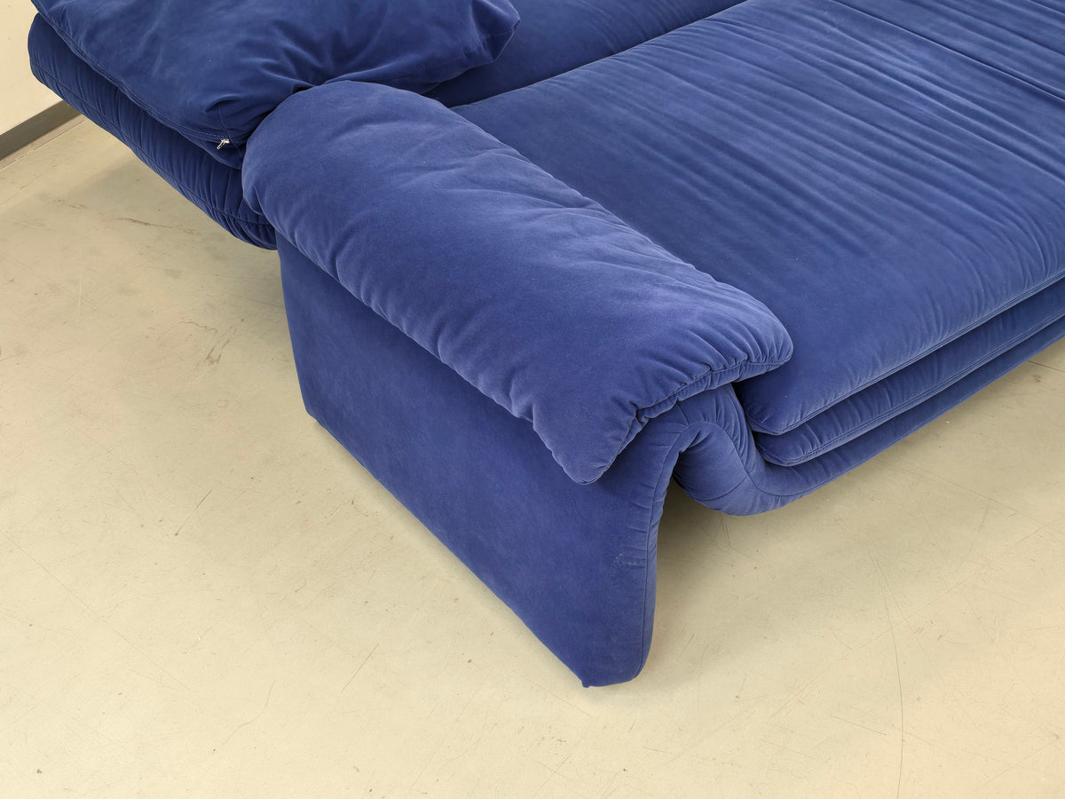 VINTAGE DESIGNER SOFA Blau Coch Cassina Stil Schlafsofa Italy