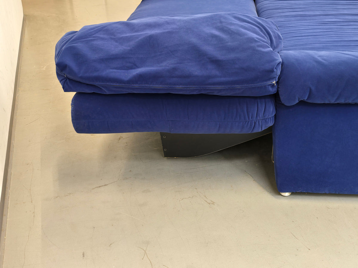 VINTAGE DESIGNER SOFA Blau Coch Cassina Stil Schlafsofa Italy