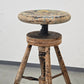 ATELIERHOCKER BILDHAUERHOCKER Dreibein Holz Spindel Vintage Hocker Antik