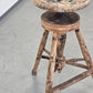 ATELIERHOCKER BILDHAUERHOCKER Dreibein Holz Spindel Vintage Hocker Antik