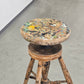 ATELIERHOCKER BILDHAUERHOCKER Dreibein Holz Spindel Vintage Hocker Antik