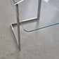 VINTAGE TISCH Mid Century Esstisch Schreibtisch Chrom Glas Z-Leg 70s Modern