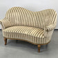 NIERENSOFA MID-CENTURY Vintage 50er Cocktailsofa Couch 2-Sitzer Samt Velvet Grün