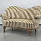 NIERENSOFA MID-CENTURY Vintage 50er Cocktailsofa Couch 2-Sitzer Samt Velvet Grün