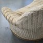 NIERENSOFA MID-CENTURY Vintage 50er Cocktailsofa Couch 2-Sitzer Samt Velvet Grün