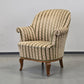 VINTAGE SESSEL Cocktailsessel Samt Streifen Clubsessel Mid Century 50s