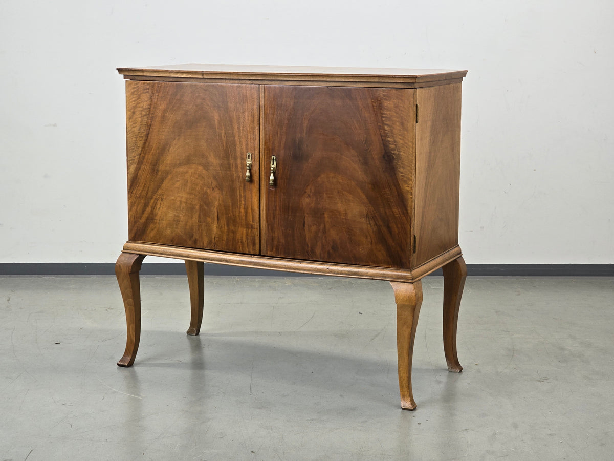 VINTAGE KOMMODE Art Déco Schrank Sideboard Nussbaum Holz Board TV