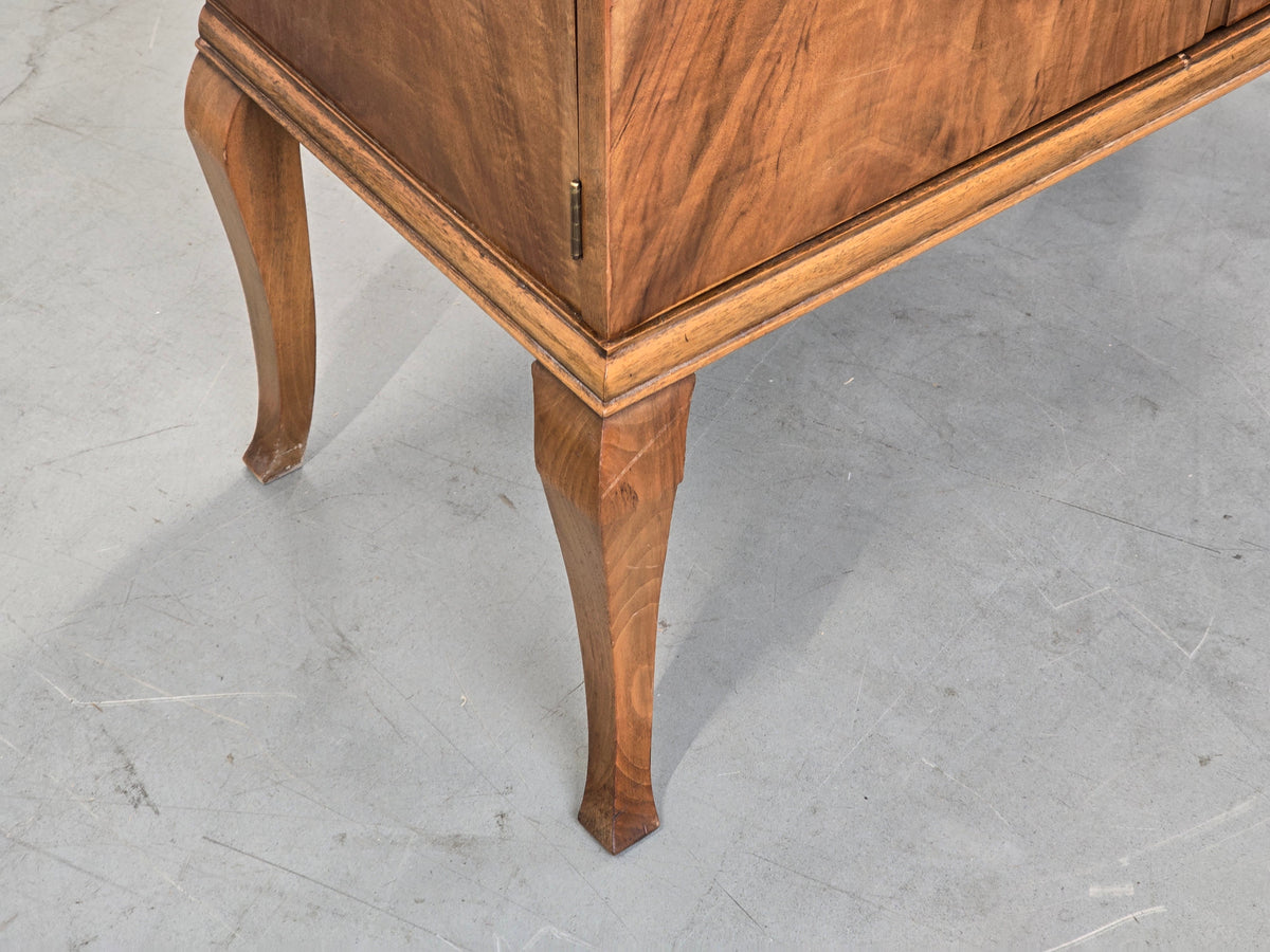 VINTAGE KOMMODE Art Déco Schrank Sideboard Nussbaum Holz Board TV